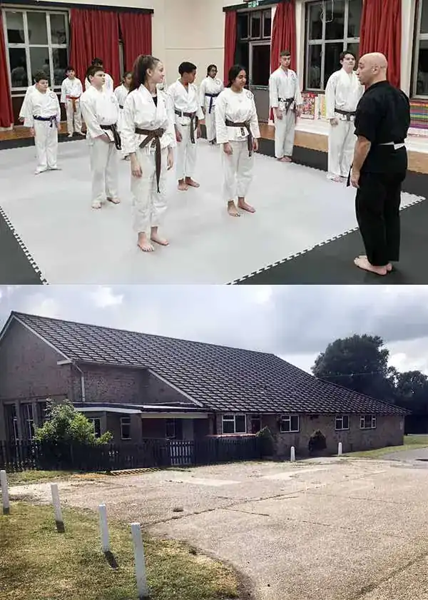 Ju-Jitsu students training at Arkley Village Hall