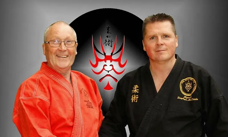 Soke Jim McDade and Kyoshi Steve McDade, senior Total Self Defence instructors